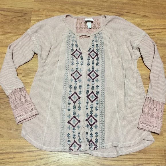 Knox Rose Sweaters - Knox Rose Blush Colored comfy sweater Sz L